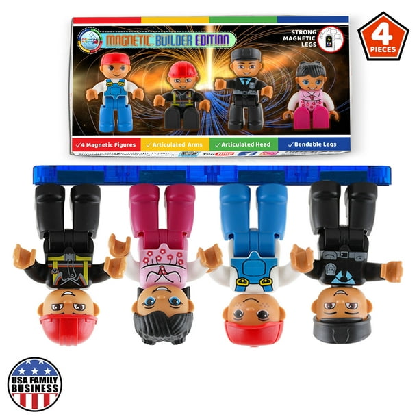 Magnetic Figures Set Of 4 Toy People Magnetic Tiles Expansio 